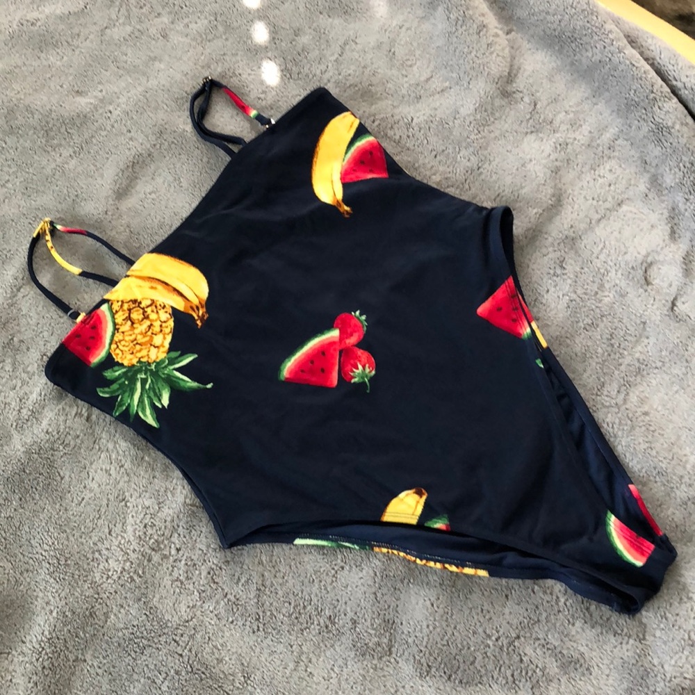 Forever 21 One Piece Fruit Swimsuit banana